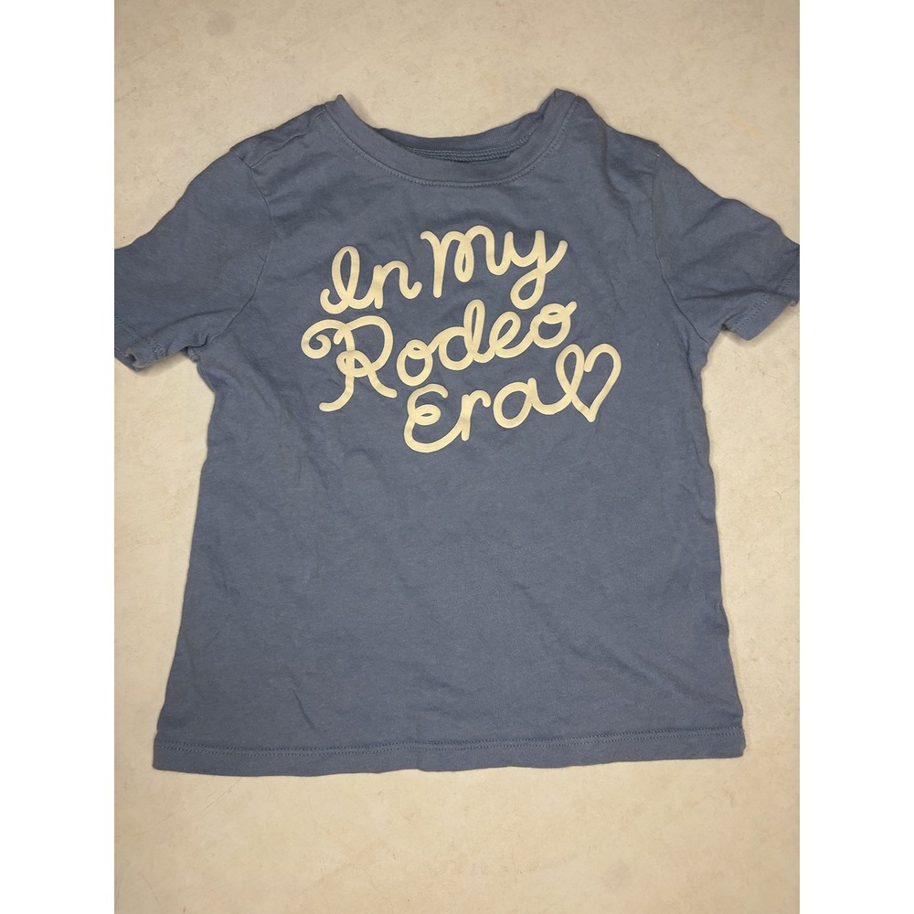 RARE Old Navy Toddler Boys Girls In My Rodeo Era Graphic T-Shirt Blue 5T Kids 5